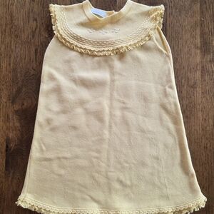 Artesania Granlei Spanish Knit Yellow Summer Dress